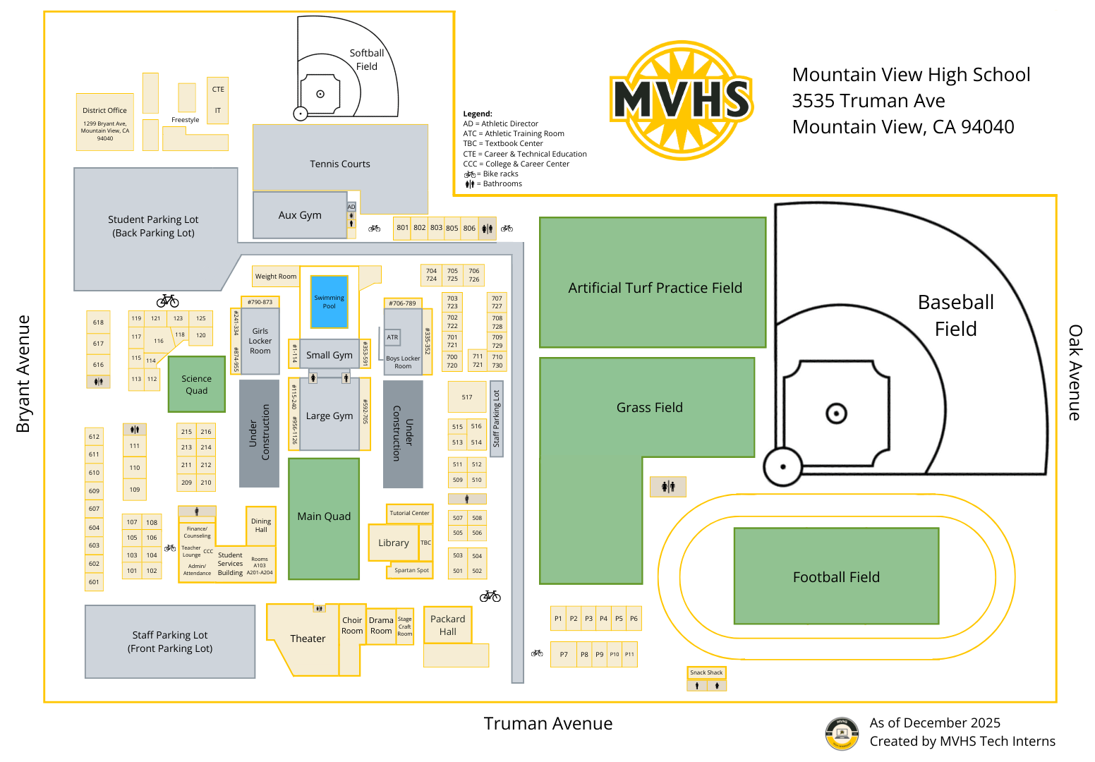 MVHS campus map